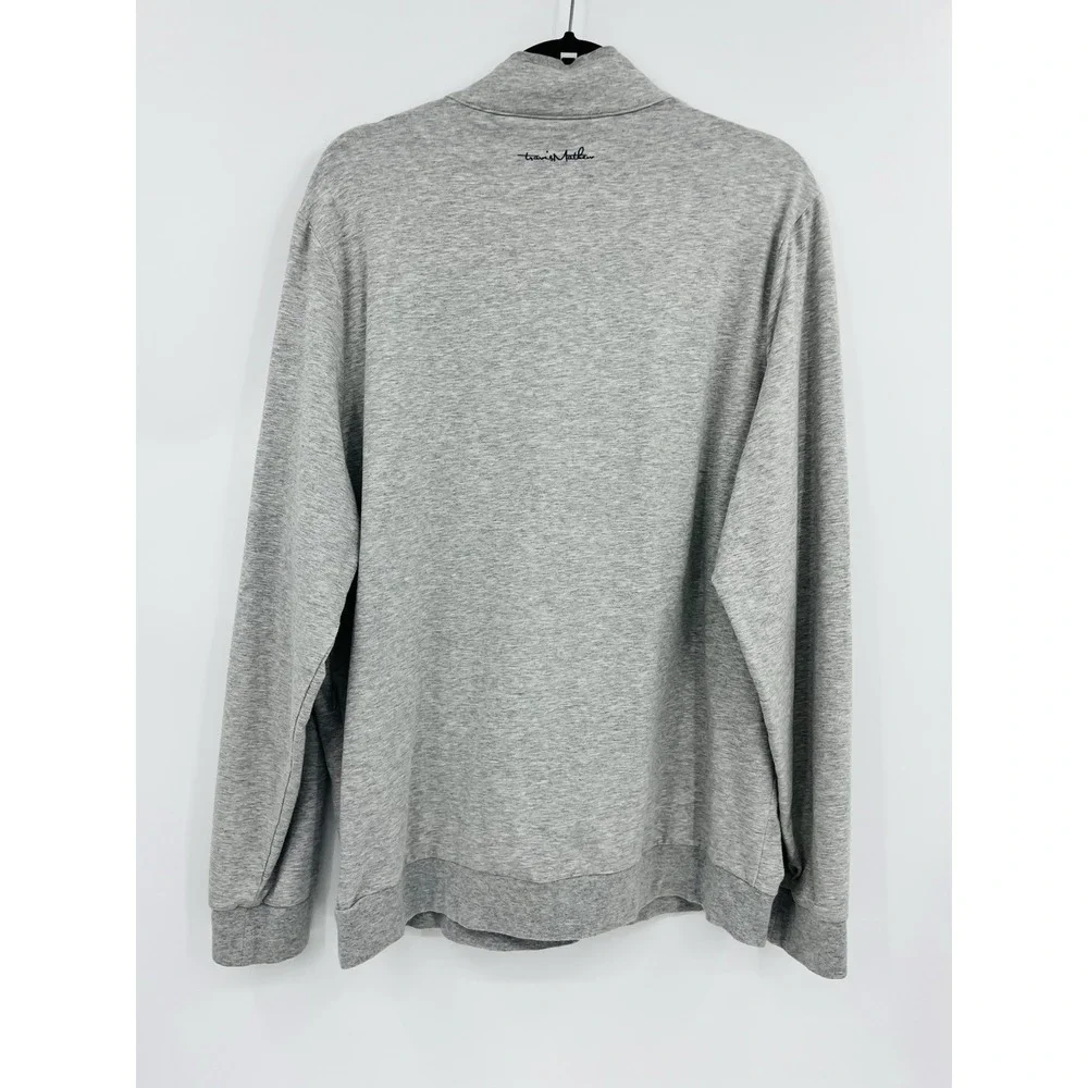 Travis Mathew 1/4 Zip Pullover Size Large Jersey Knit Zippered Side Pocket